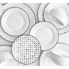 Dinnerware Set with Black Flatware, Porcelain, 12-Piece Dinnerware, Black and White Patterns – view 12