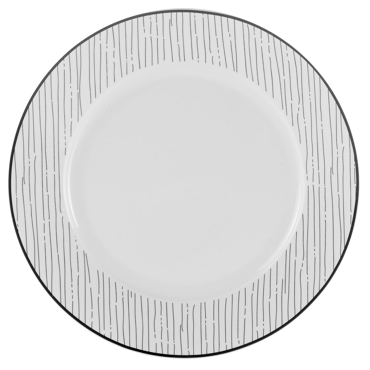 Dinnerware Set with Black Flatware, Porcelain, 12-Piece Dinnerware, Black and White Patterns – view 25