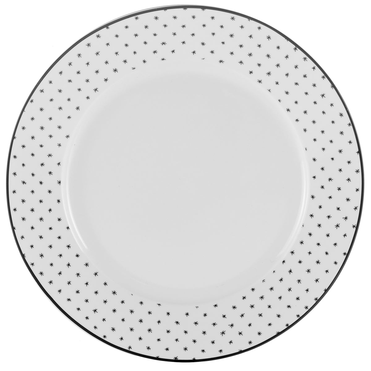 Dinnerware Set with Black Flatware, Porcelain, 12-Piece Dinnerware, Black and White Patterns – view 27