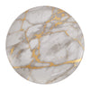 Dinnerware Set with Gold Flatware, Porcelain, 16-Piece Dinnerware, Grey and Gold Marble Look – view 7