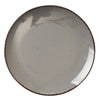 Dinnerware Set with Silver Flatware, Stoneware, 16-Piece Dinnerware, Grey Speckled, Brown Rim – view 3
