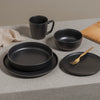 Dinner Plates, Set of 4, Stoneware, 26.5 cm (10.4 in), Matte Black – view 6