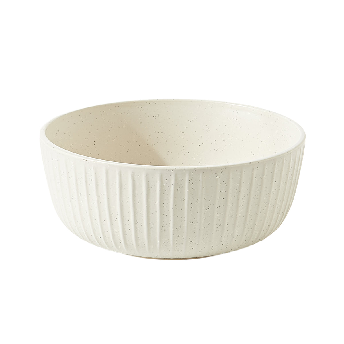 Dinnerware Set, 12-Piece, Stoneware, Fluted Embossed, Bone – view 2