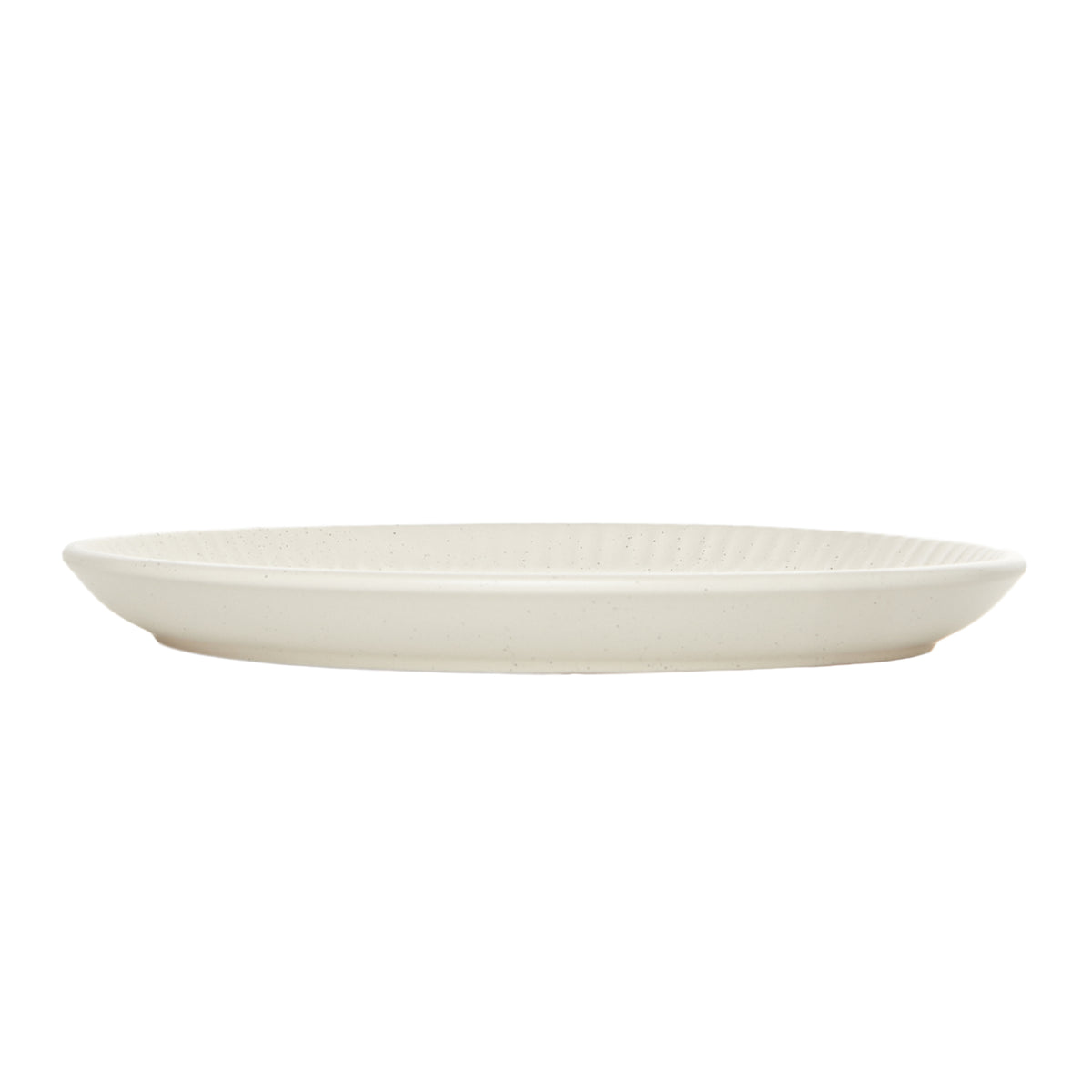 Dinnerware Set, 12-Piece, Stoneware, Fluted Embossed, Bone – view 6