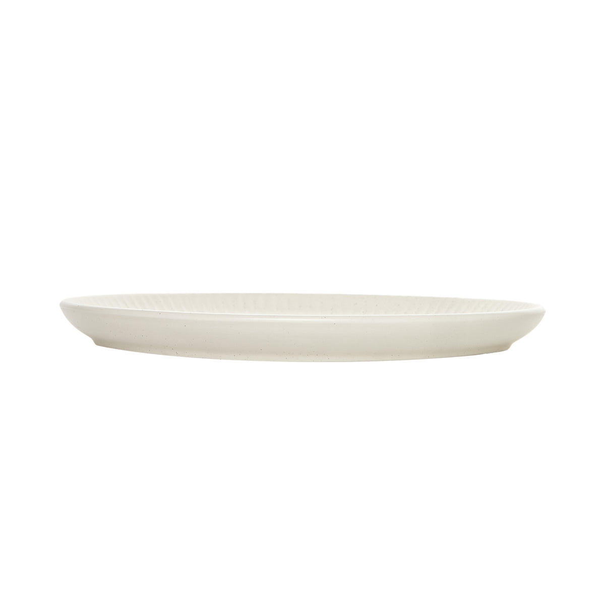 Dinnerware Set, 12-Piece, Stoneware, Fluted Embossed, Bone – view 7