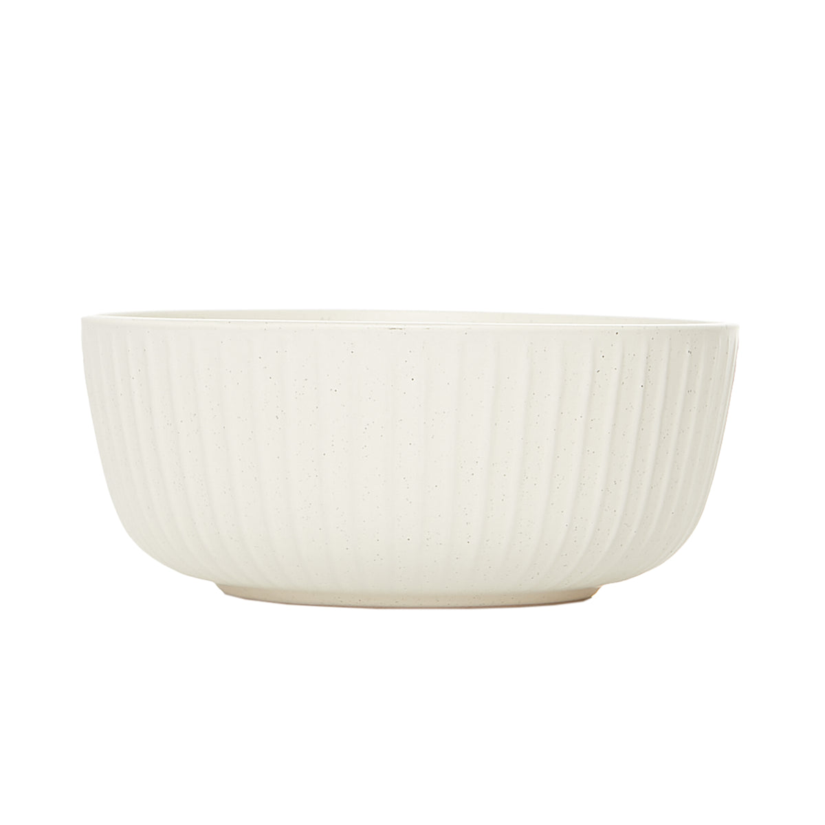 Dinnerware Set, 12-Piece, Stoneware, Fluted Embossed, Bone – view 8