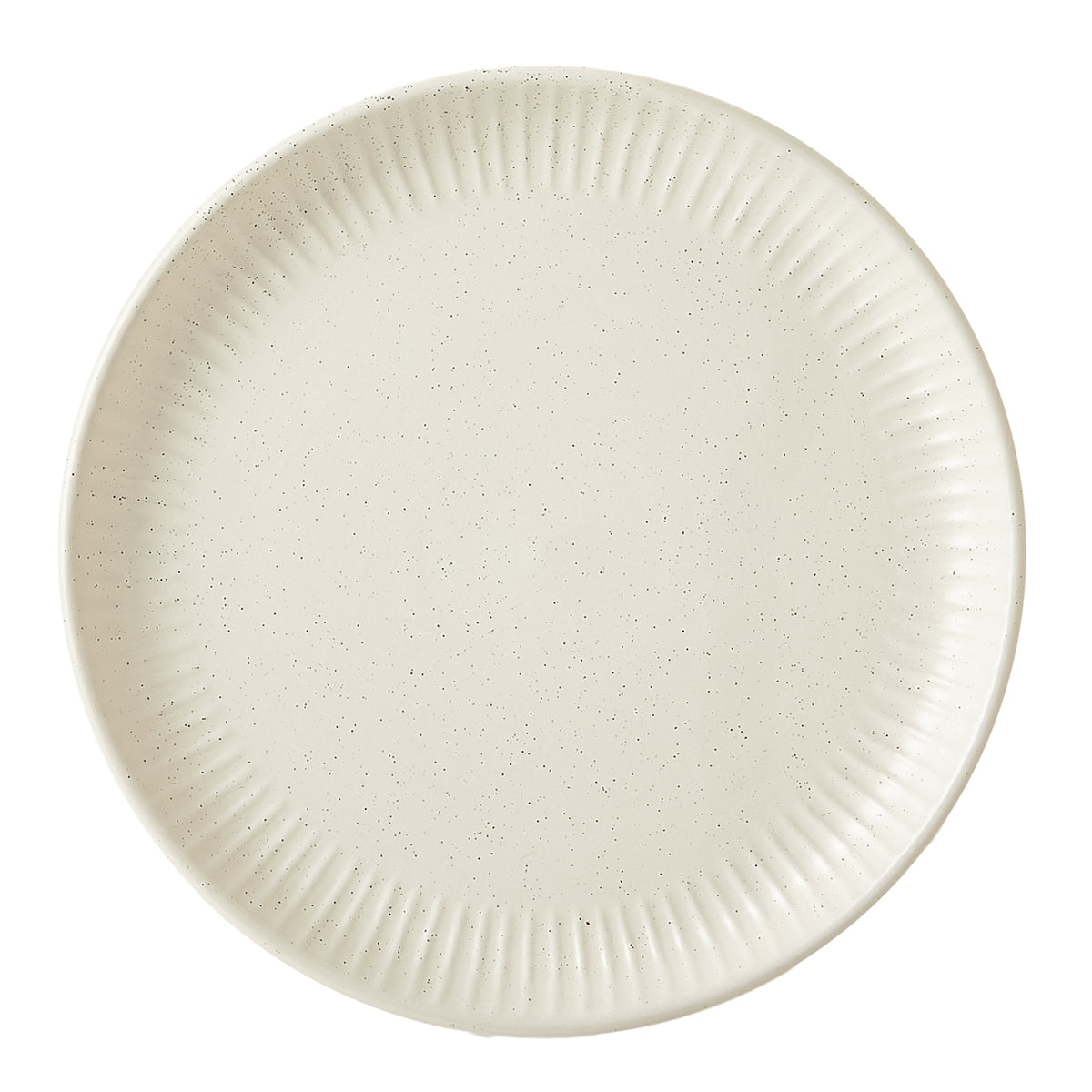 Dinnerware Set, 12-Piece, Stoneware, Fluted Embossed, Bone – view 12