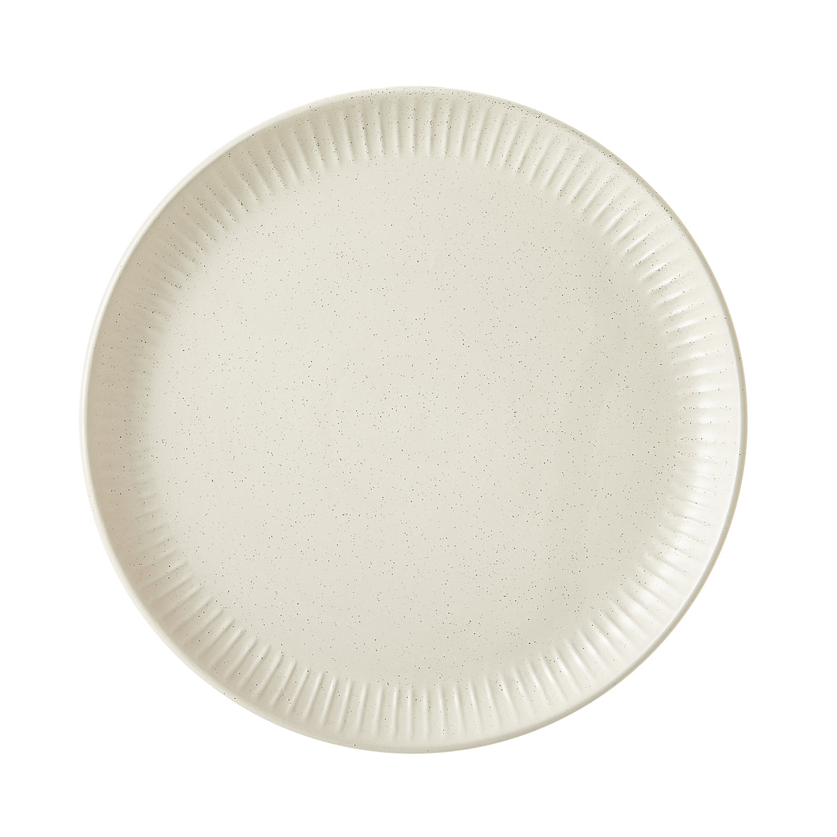 Dinnerware Set, 12-Piece, Stoneware, Fluted Embossed, Bone – view 13