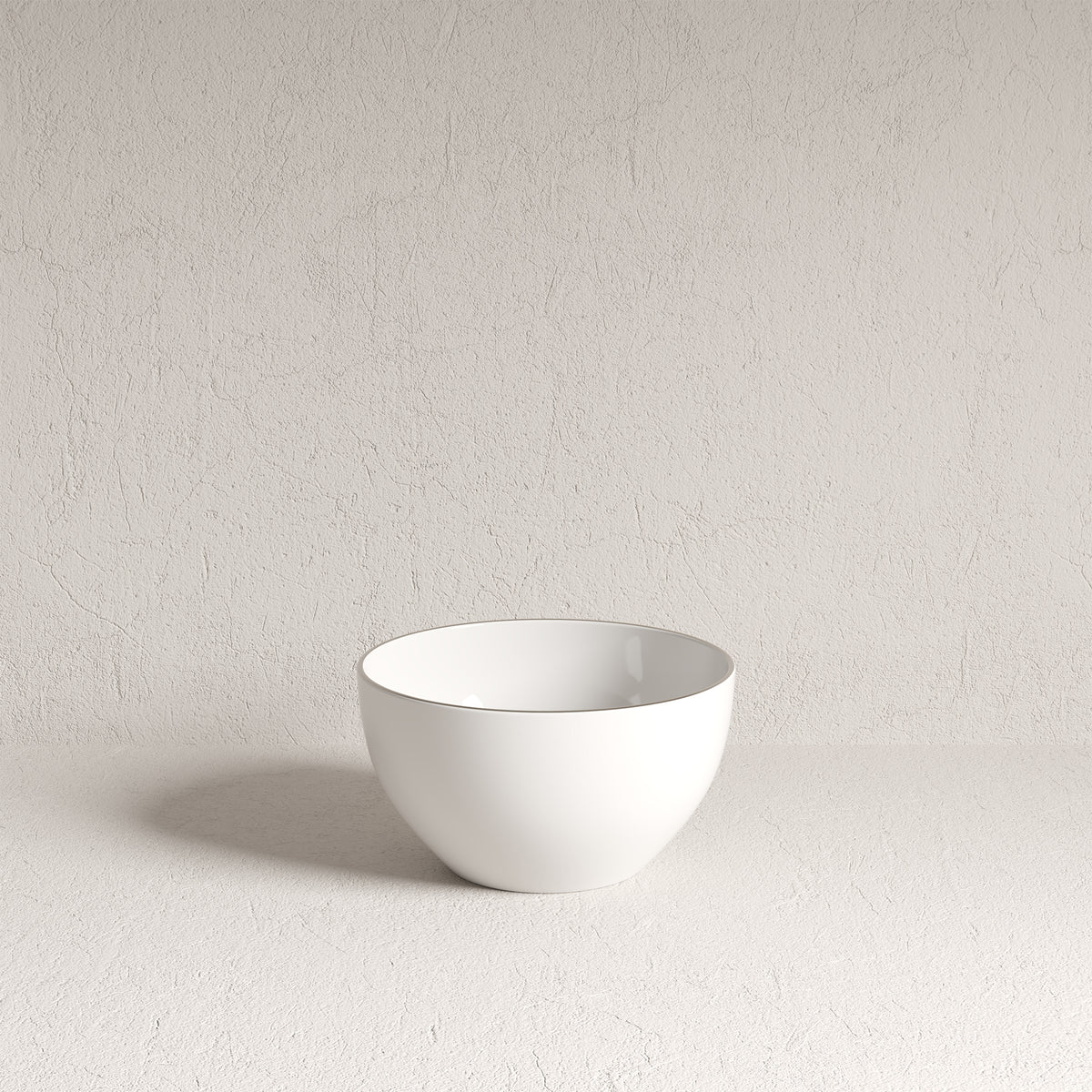 Ensemble de vaisselle, 12 pièces, porcelaine, blanc à rebord platine – vue 5