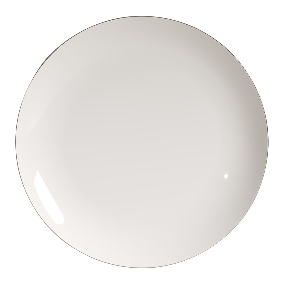 Ensemble de vaisselle, 12 pièces, porcelaine, blanc à rebord platine – vue 7