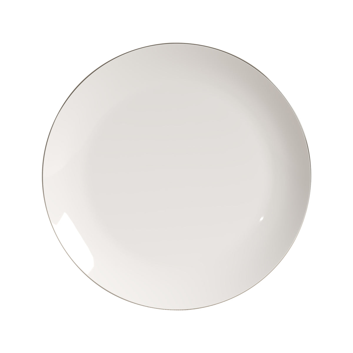 Ensemble de vaisselle, 12 pièces, porcelaine, blanc à rebord platine – vue 9