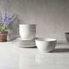 Ensemble de vaisselle, 12 pièces, porcelaine, blanc à rebord platine – vue 12