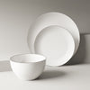 Ensemble de vaisselle, 12 pièces, porcelaine, blanc à rebord platine – vue 13