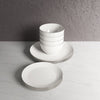 Ensemble de vaisselle, 12 pièces, porcelaine, blanc à rebord platine – vue 14