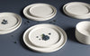 Dinnerware Set, 12-Piece, Stoneware, Speckled Off-White, Ribbed – view 2