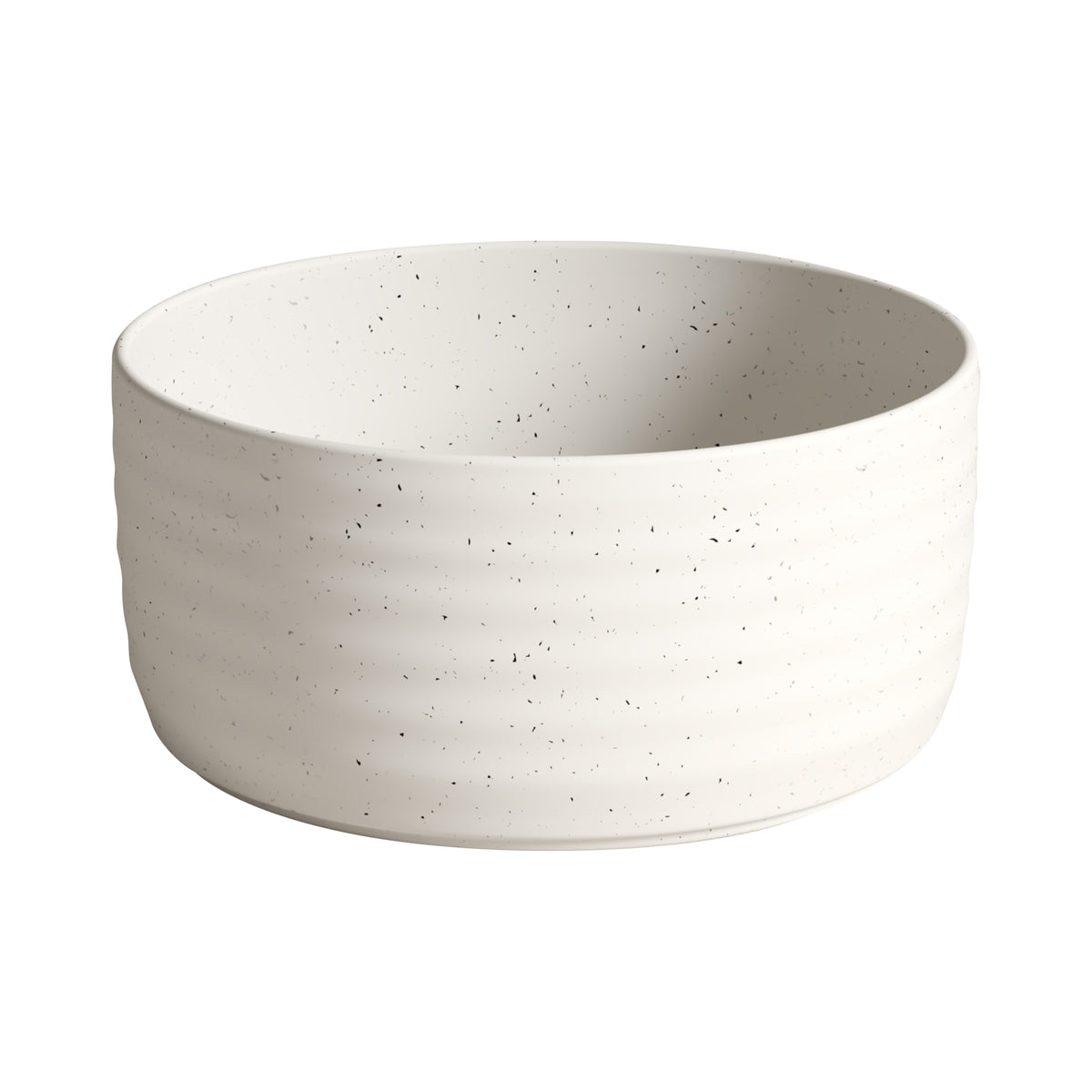 Dinnerware Set, 12-Piece, Stoneware, Speckled Off-White, Ribbed – view 10