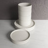 Dinnerware Set, 12-Piece, Stoneware, Speckled Off-White, Ribbed – view 14