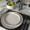 Dinnerware Set, 12-Piece, Stoneware, Speckled Off-White, Ribbed – view 15