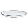 Assiettes plates en grès, ensemble de 4, 26,5 cm, blanc à rebord noir – vue 3