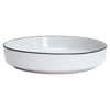 Pasta Bowls, Set of 4, Stoneware, 20 cm (7.9 in), White with Black Rim – view 3