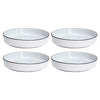 Pasta Bowls, Set of 4, Stoneware, 20 cm (7.9 in), White with Black Rim – view 5