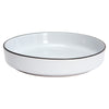 Pasta Bowls, Set of 4, Stoneware, 20 cm (7.9 in), White with Black Rim – view 6