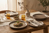 Assiettes plates en grès, ensemble de 4, 26,5 cm, taupe