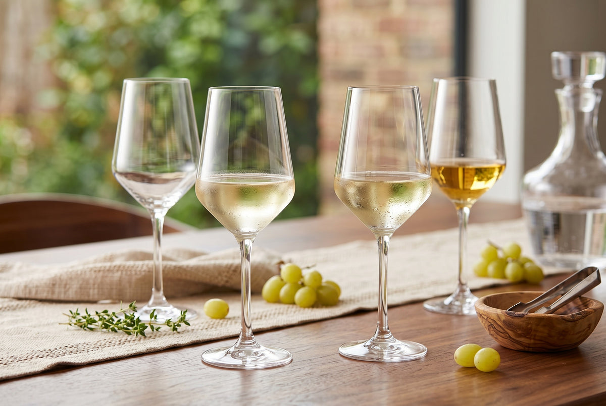 White Wine Glasses Bolero in a styled setting