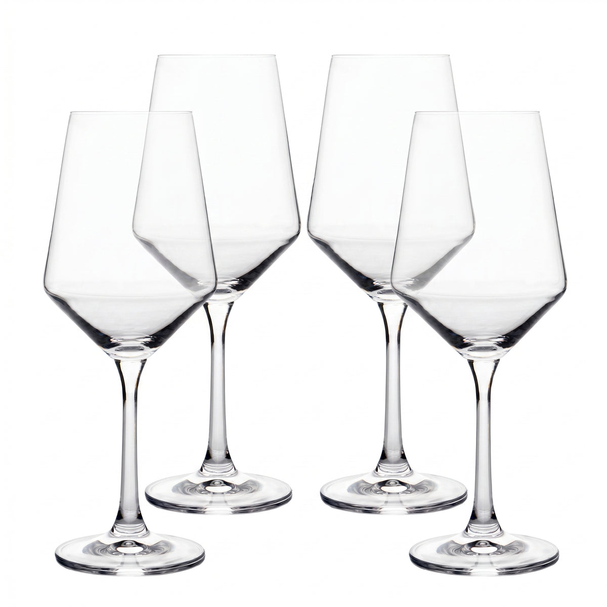 White Wine Glasses, set of 4, on white