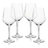 Red Wine Glasses, set of 4, on white