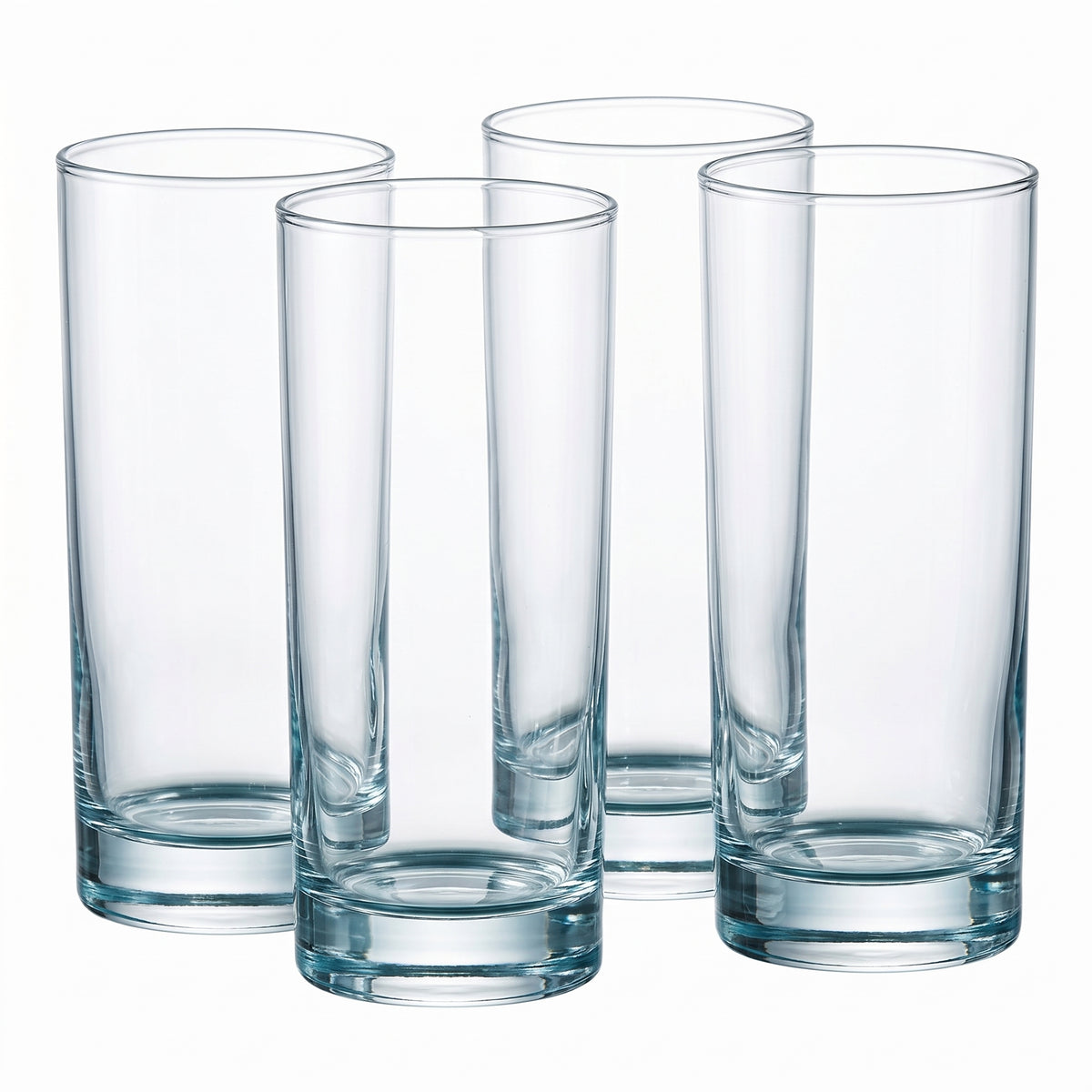 Highball Glasses, set of 4, on white