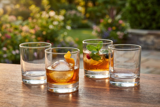 Whiskey Glasses, Set of 4, 380 ml (12.8 oz) Old Fashioned Rocks Glasses, lifestyle