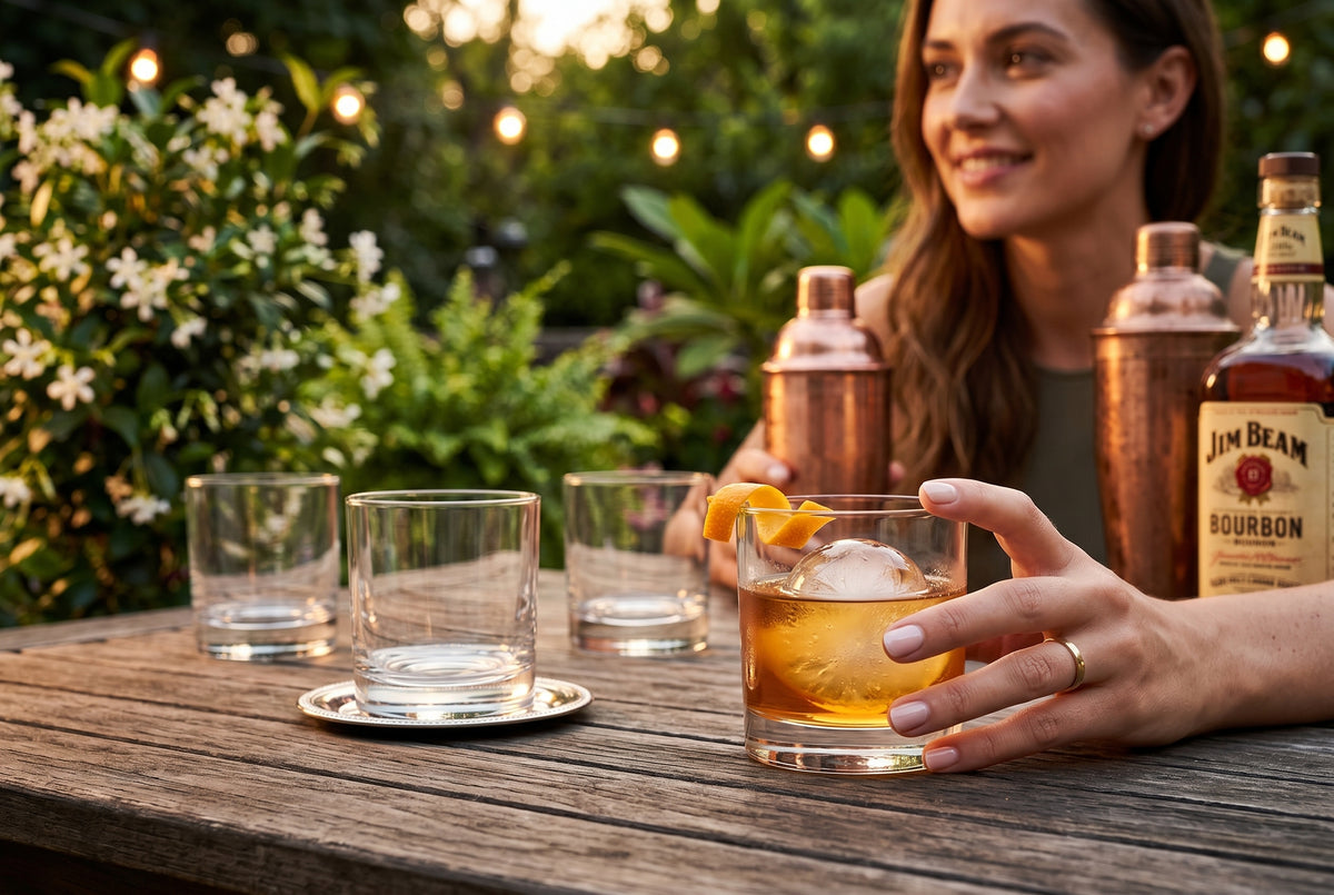 Whiskey Glasses Cachet in a styled setting