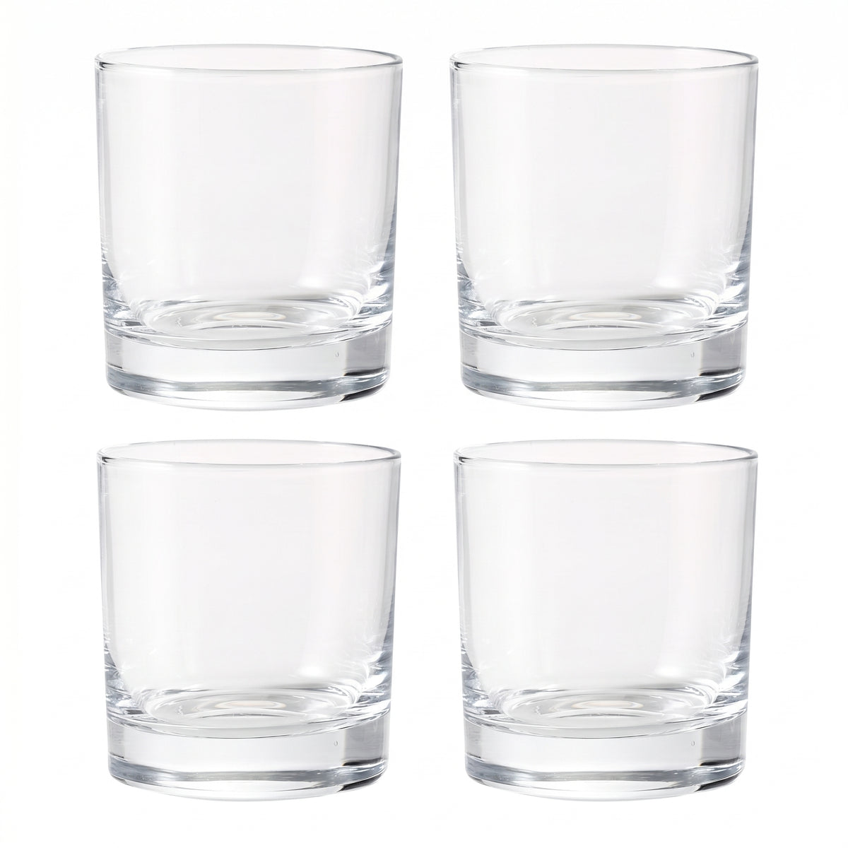 Whiskey Glasses, set of 4, on white