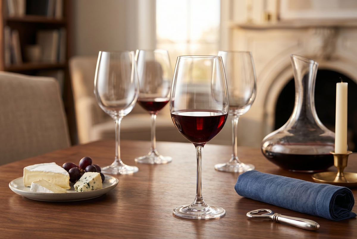 Red Wine Glasses, Set of 4, 525 ml (17.8 oz) Stemmed, lifestyle