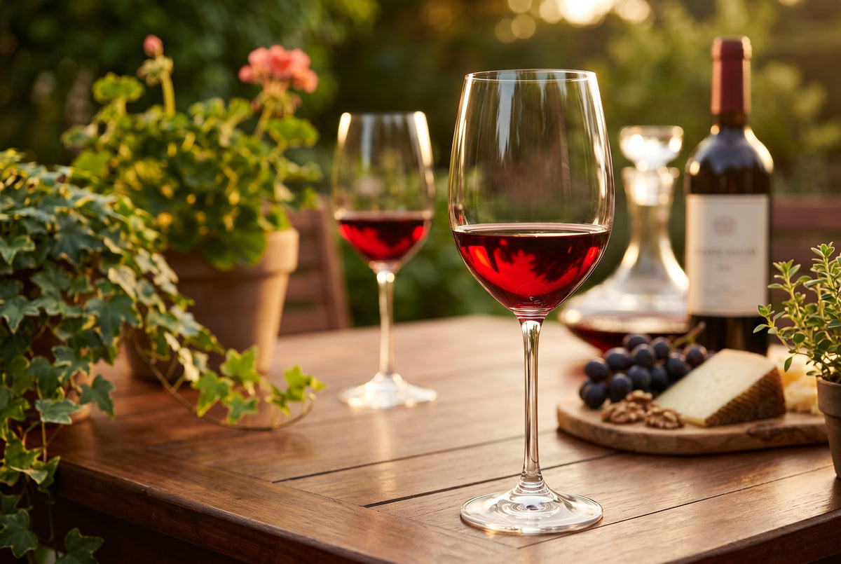 Red Wine Glasses Prestige in a styled setting