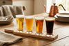 Beer Flight Board with 4 Tasting Glasses Mateo in a styled setting