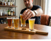 Beer Flight Board with 4 Tasting Glasses Mateo in a styled setting