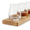 Beer Flight Board with 4 Tasting Glasses Adan in a styled setting