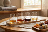 Beer Flight Board with 4 Tasting Glasses, 125 ml (4.2 oz), Acacia Wood, lifestyle