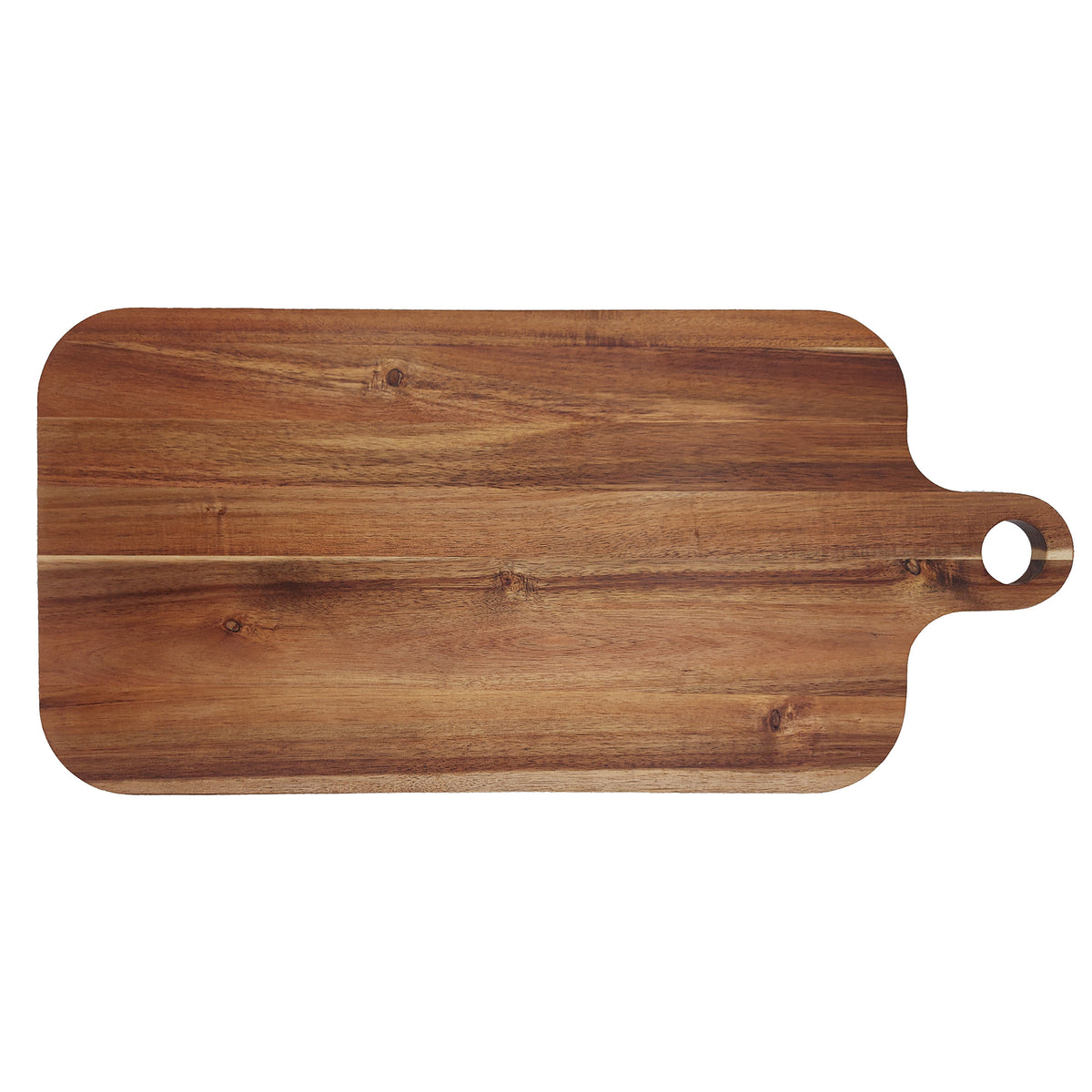 Large acacia wood charcuterie board with handle, 55 x 26 cm – view 2