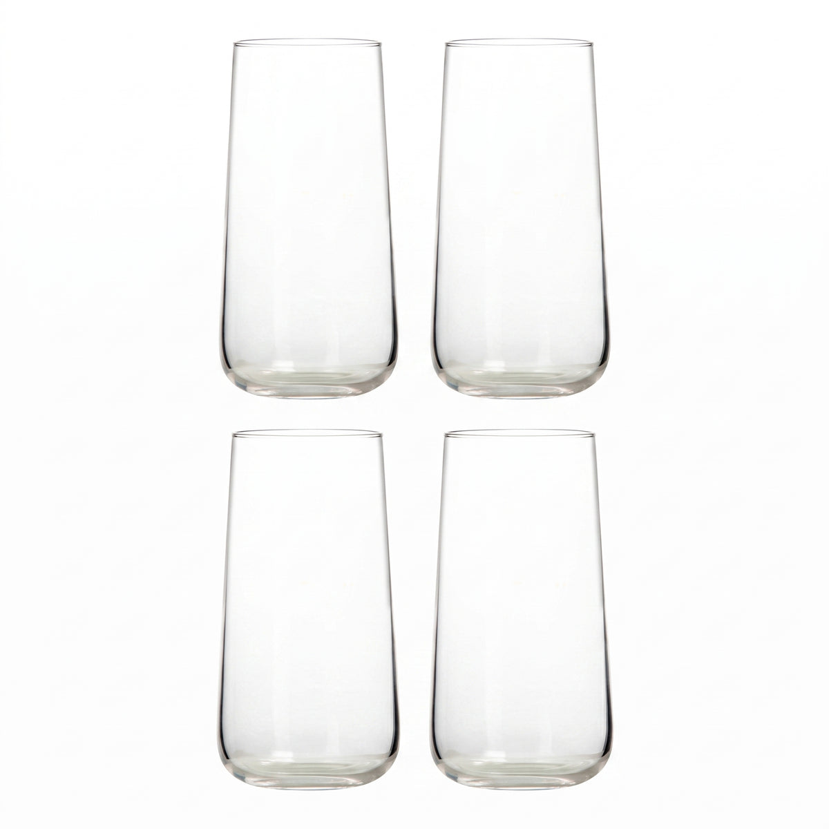 Highball Glasses, set of 4, on white