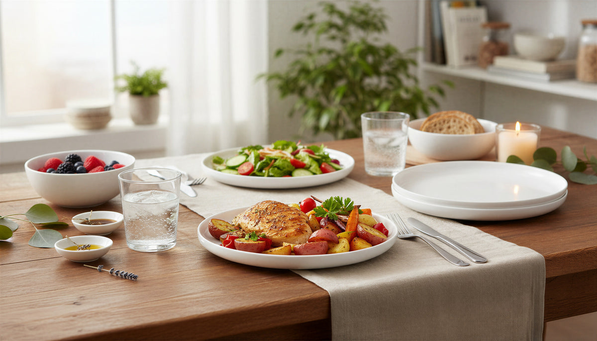 Dinner Plates, Set of 4, Opal Glass, 27.3 cm (10.7 in), White – view 5