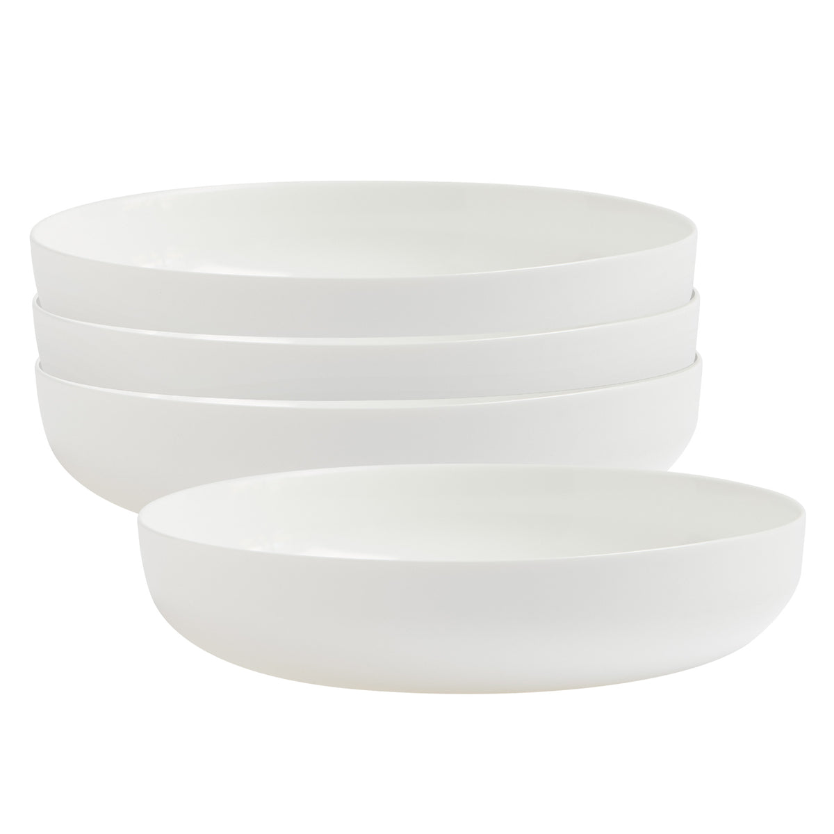 Pasta Bowls, Set of 4, Opal Glass, 22.1 cm (8.7 in), White – view 4