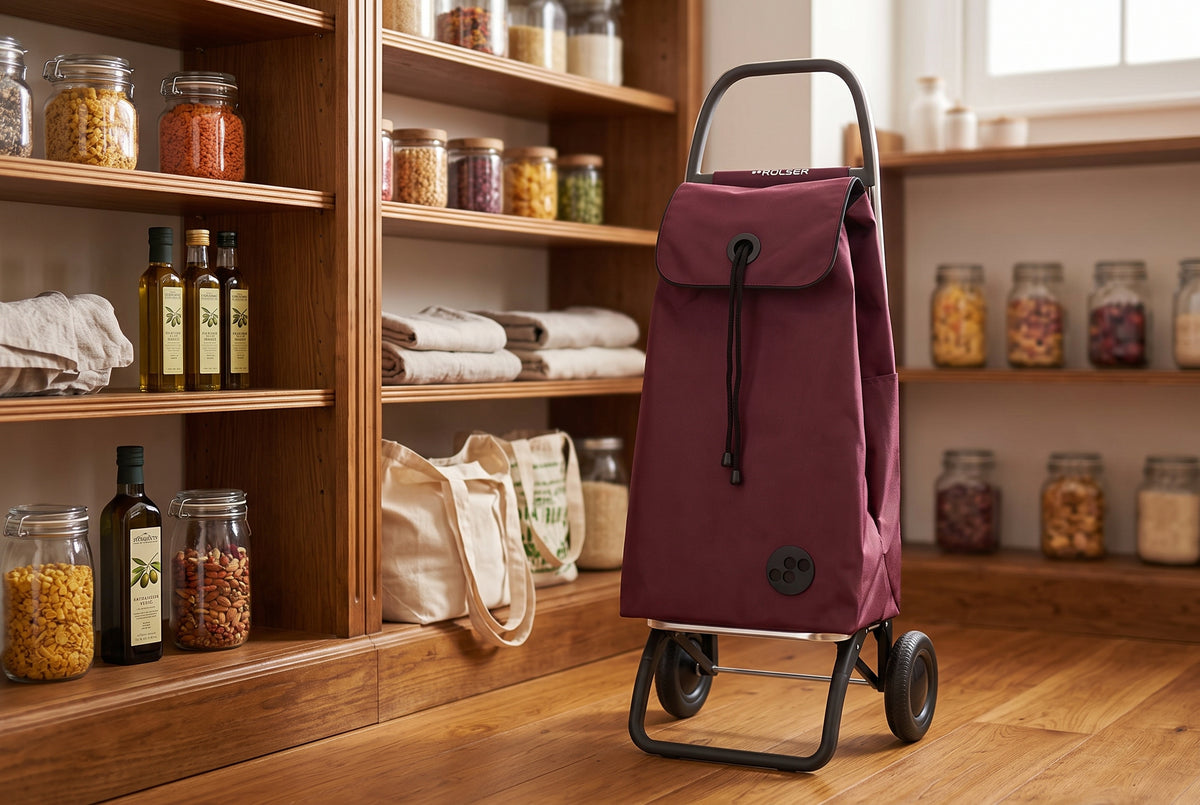 Rolser I-Max MF Convert 2 folding shopping cart, burgundy – view 2