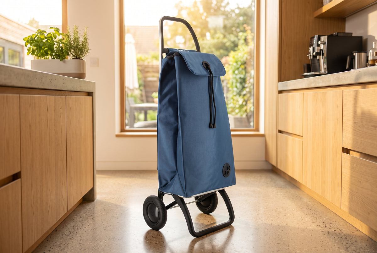 Rolser I-Max MF Convert 2 folding shopping cart, denim blue – view 2