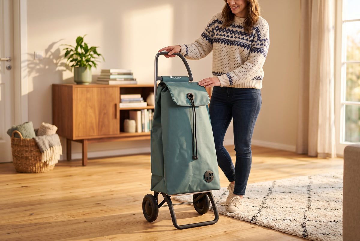 Rolser I-Max MF Convert 2 folding shopping cart, pine green – view 3