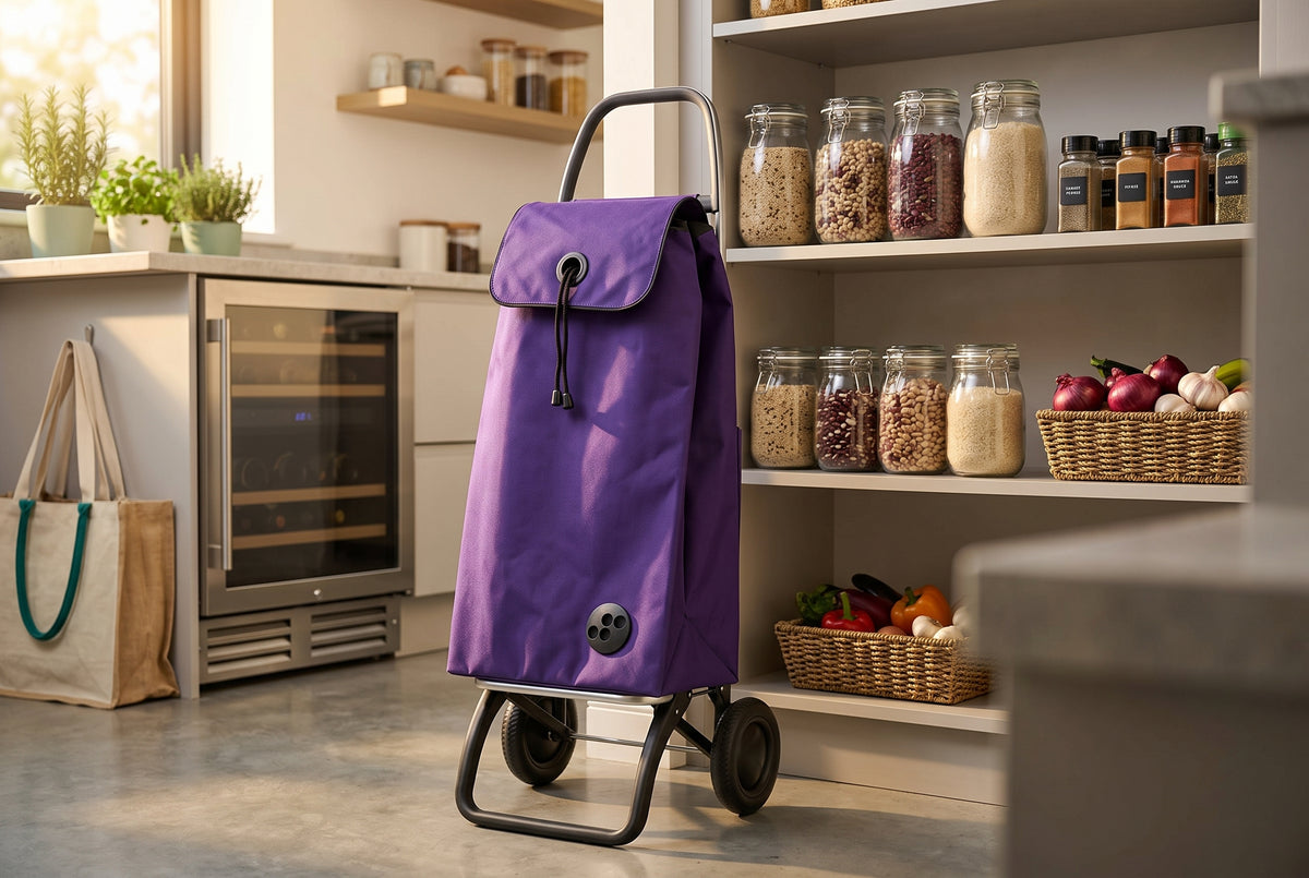 Rolser I-Max MF Convert 2 folding shopping cart, purple – view 2