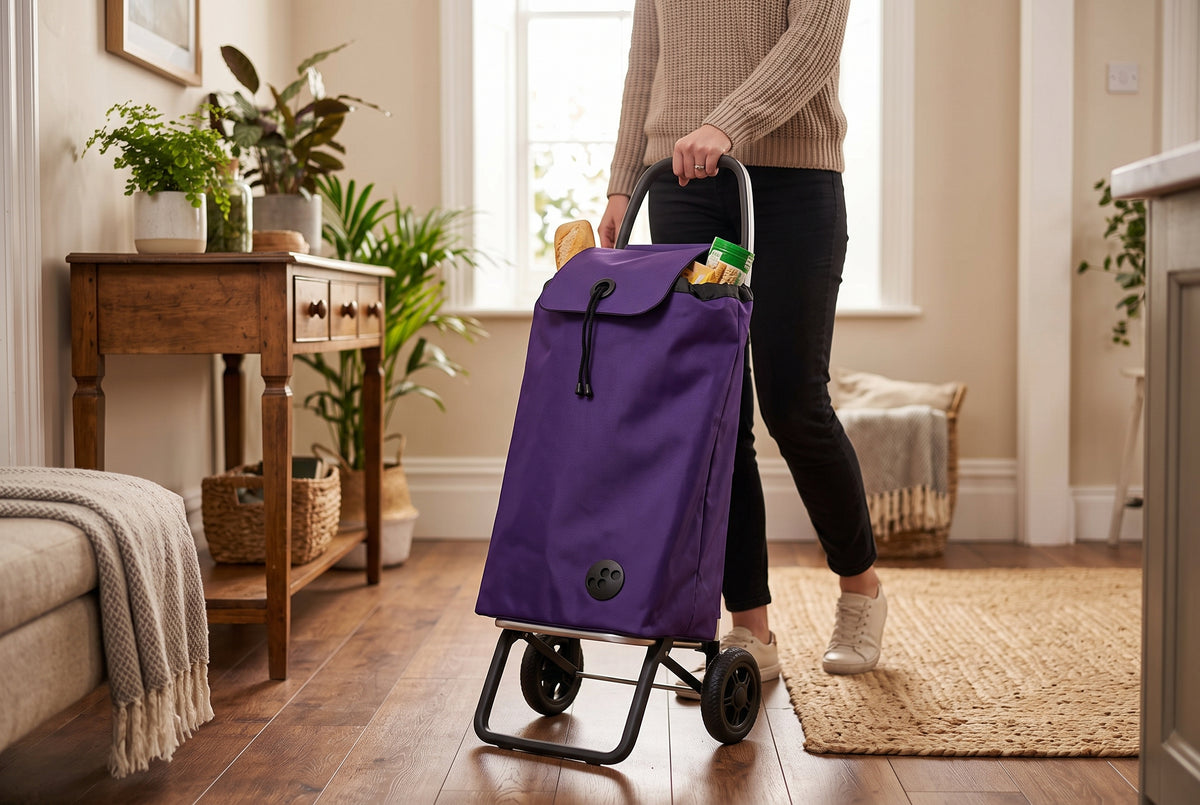 Rolser I-Max MF Convert 2 folding shopping cart, purple – view 6
