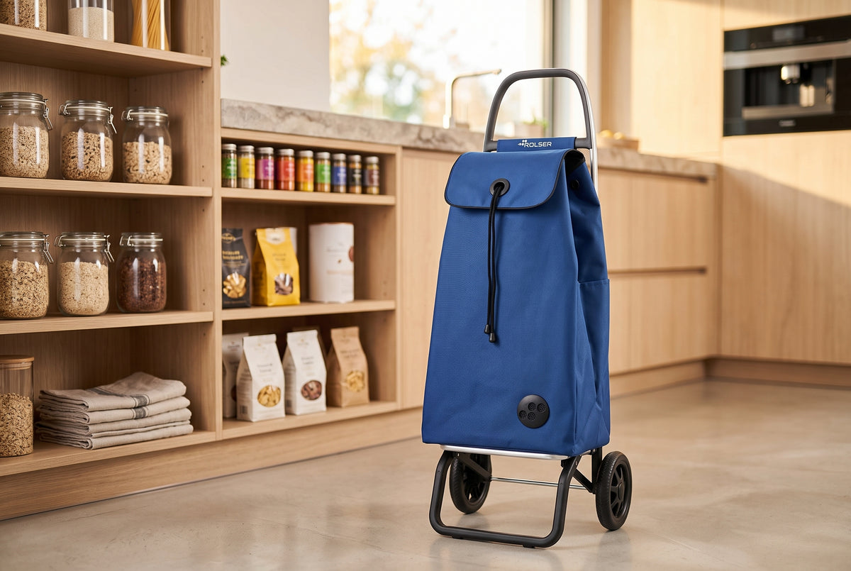 Chariot d'épicerie pliable Rolser I-Max MF Convert 2, bleu saphir – vue 2